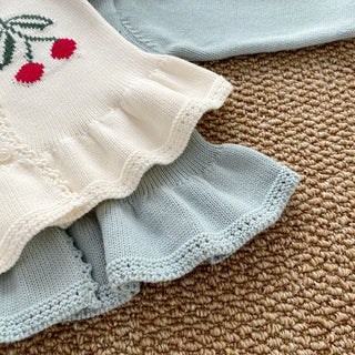 Knitted Cherry Sweater Cardigan