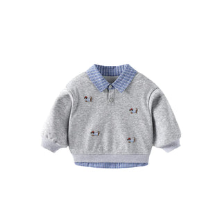 Faux Two-piece Pullover Sweater Top