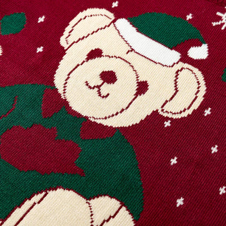 Knitted Teddy Bear Christmas Sweater - RYAN AND REMI