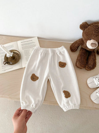 2025 Spring New Baby Boy Cute Bear Print Casual Pants Toddler Girl Loose Trousers Newborn Infant Big Pp Pants Children Clothes - RYAN AND REMI
