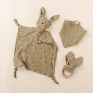 Muslin Wooden Ring Teething Set - RYAN AND REMI