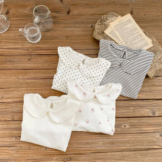 New autumn baby collar low opening jumpsuit with children's long sleeves made of cotton, soft and comfortable - RYAN AND REMI