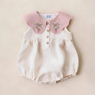 Cherry Cotton Sleeveless Romper - RYAN AND REMI