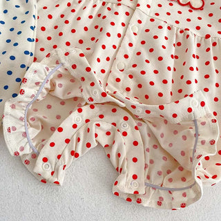 Polka Dot Embroidery Jumpsuit