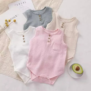 Sleeveless Muslin Bodysuit