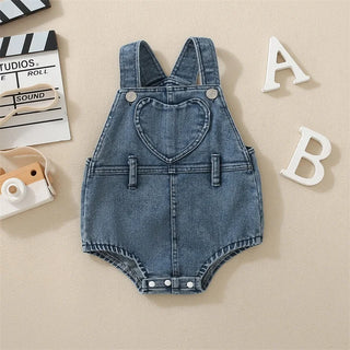 Denim Pocketed Romper - RYAN AND REMI