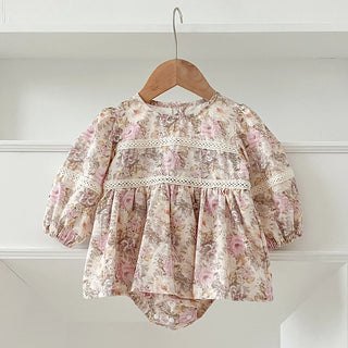 Flower Long Sleeve Dress - RYAN AND REMI
