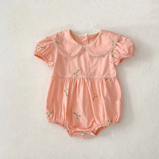 Embroidery Sunflower Romper