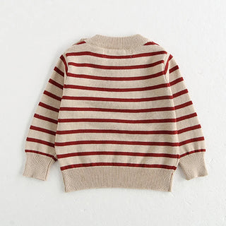 Stripe Cotton Pullover Sweater