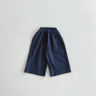 Boys Girls Linen Cotton Stripe Trousers For Children's Clothes Fall Spring Boy Loose Casual Harem Pants Kids Long Pants for 1-6T - RYAN AND REMI