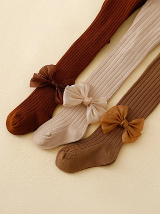 Neutral Breathable Knitted Tights Leggings. 3 Pcs