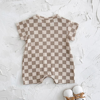 Checkered Lounge Wear Romper