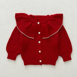 Knitted Flap Collar Cardigan - RYAN AND REMI