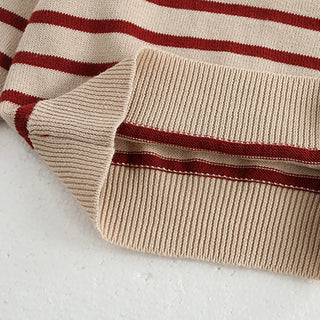 Stripe Cotton Pullover Sweater