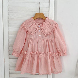 Lace Lapel Euro Style Dress - RYAN AND REMI