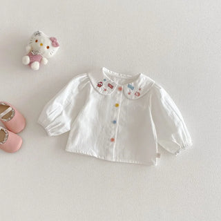 Embroidered Long Sleeve Blouse