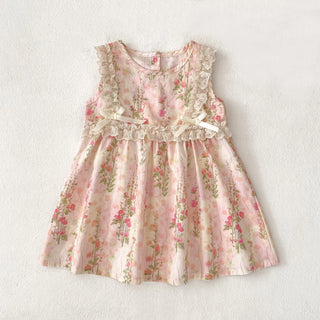 Pink Lace Bow Sister Outfit