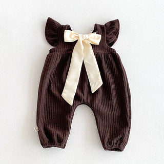 Corduroy Eyelet Collar Romper - RYAN AND REMI