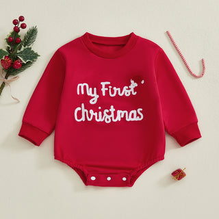 My First Christmas Embroidered Bodysuit