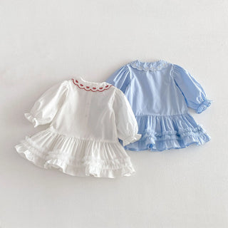 Peter Pan Collar Frill Dress - RYAN AND REMI