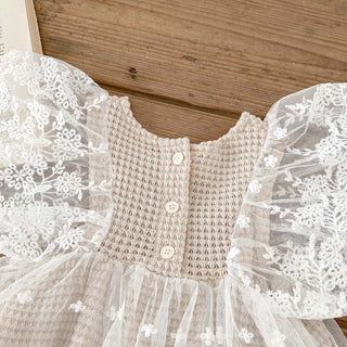 Lace Waffle Bodysuit Dress