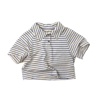 Korean Style Unisex Kids Cotton Polo T-shirt Breathable Short Sleeve Tee for Boys & Girls Summer Casual Top for 2-8 Years - RYAN AND REMI