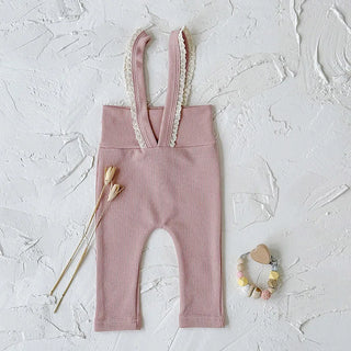 Lace Frill Suspender Leggings