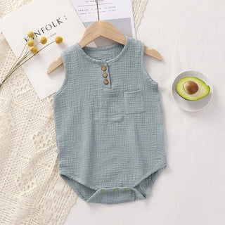 Sleeveless Muslin Bodysuit