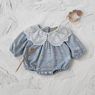 New Autumn Baby Floral Doll Collar Design Briefs Crawling Suit Shorts Crawling Baby Newborn Items Baby Stuff - RYAN AND REMI
