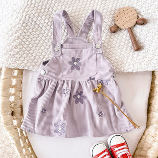 Corduroy Flower Dress - RYAN AND REMI