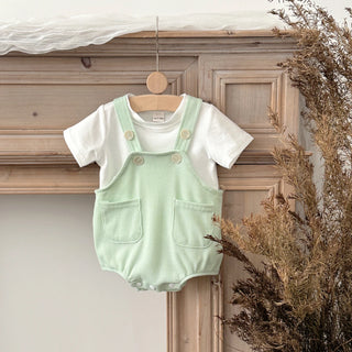 New Baby Clothes  Summer Newborn Boys Girls Rompers Short-Sleeved Harness Infant Clothes Suitable for babies aged 0-18 months - RYAN AND REMI