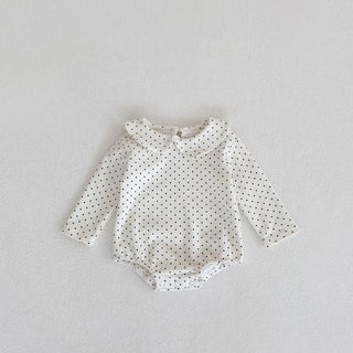 New autumn baby collar low opening jumpsuit with children's long sleeves made of cotton, soft and comfortable - RYAN AND REMI