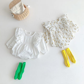Baby Girls Ruffle Chest Bodysuits - RYAN AND REMI