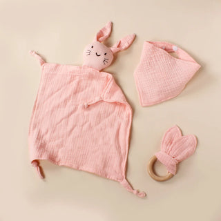 Muslin Wooden Ring Teething Set - RYAN AND REMI