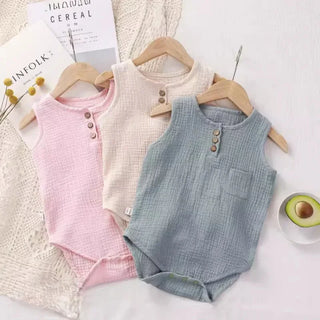 Sleeveless Muslin Bodysuit