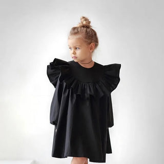 Flying Sleeve Ruffle Dress - RYAN AND REMI