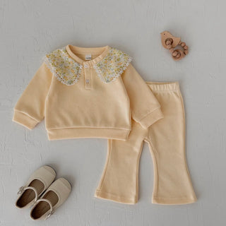 Butter Yellow Flare Pants Set - RYAN AND REMI