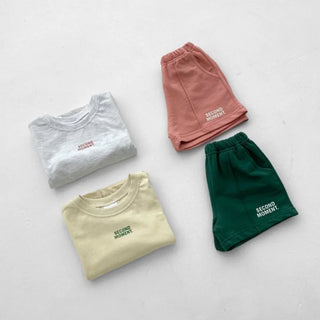 2025 Summer New Baby Short Sleeve Clothes Set Infant Boy Letter Print T Shirts + Shorts 2pcs Suit Children Tee Set Baby Outfits - RYAN AND REMI