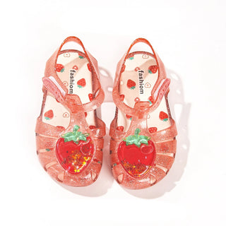 Summer Girls Sandals Cute Fruit Jelly Princess Shoe Children Hollow Out Breathable Beach Sandals Waterproof Anti Slip Kids Shoes - RYAN AND REMI