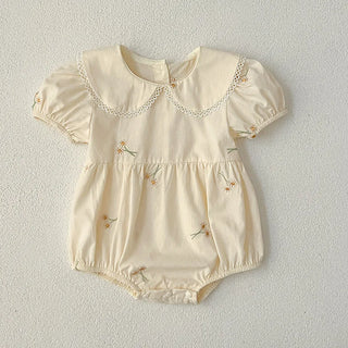Embroidery Sunflower Romper