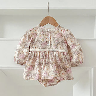 Flower Long Sleeve Dress - RYAN AND REMI