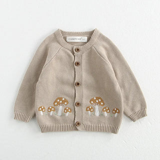 Mushroom Embroidery Cardigan Outfit