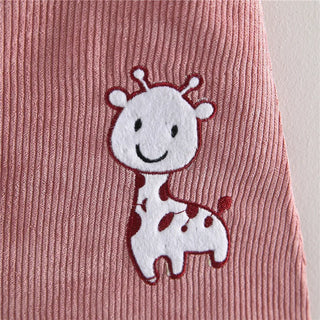 Corduroy Suspender Dress Top Set