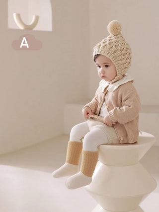 Fleece Lining Color Block Socks - RYAN AND REMI