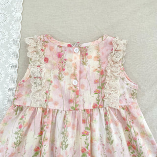 Pink Lace Bow Sister Outfit