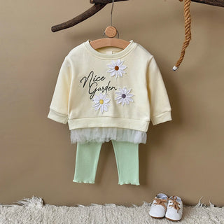 Flower Embroidery Lace Hem Set - RYAN AND REMI