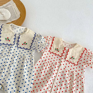 Polka Dot Embroidery Jumpsuit