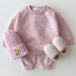 Hearts Print Jogger Set - RYAN AND REMI