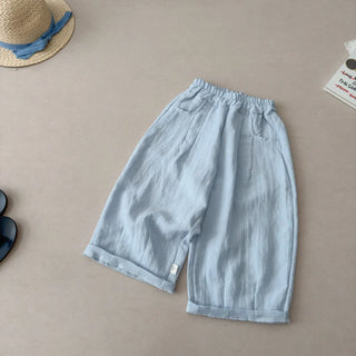 Bellbell 2026 Summer Kids Baby Boys Straight Pants Thin Solid Casual Children Girls Trousers 1-16Yrs Little Girls Lantern Pants - RYAN AND REMI