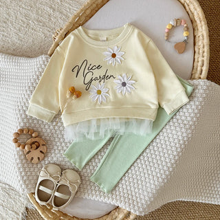 Flower Embroidery Lace Hem Set - RYAN AND REMI